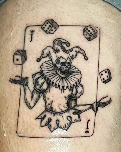 Joker Playing Card Tattoo
